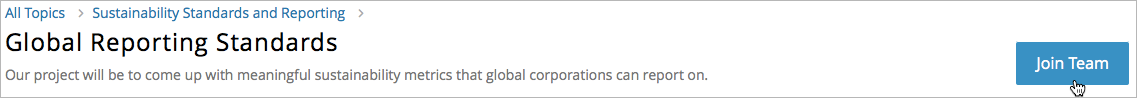 The Join Team button on the **Team Details** page.