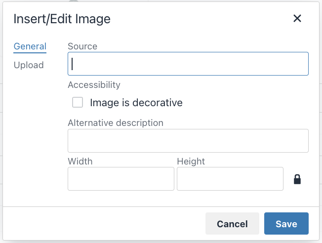 dialogue box for adding images to post.