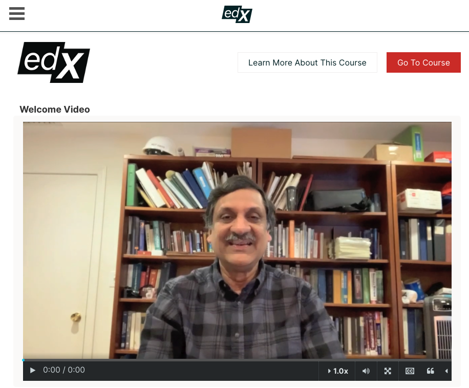 A public video being displayed on the Open edX platform